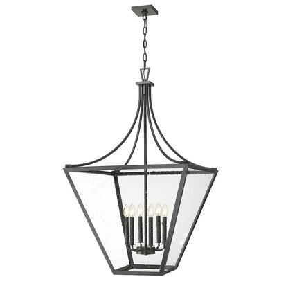 Z-Lite 6 Light Chandelier, Iron Ore