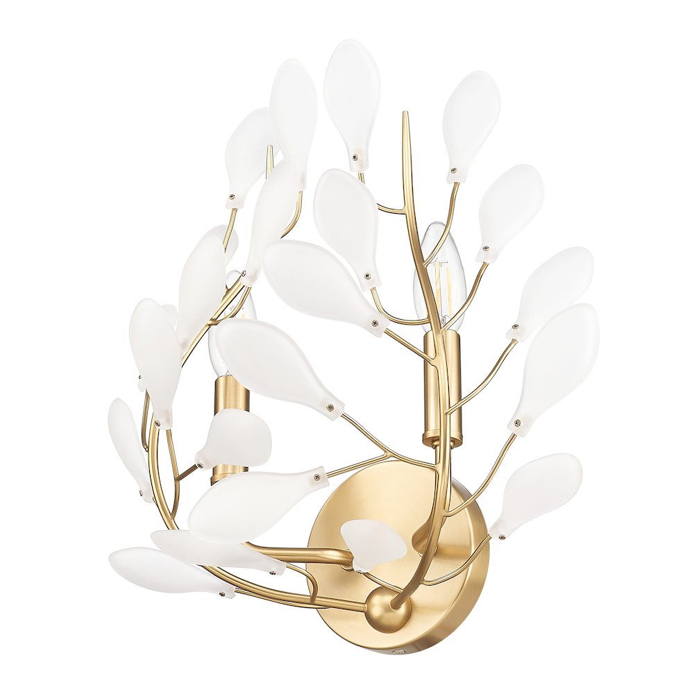 Z-Lite 2 Light Wall Sconce, Modern Gold