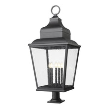 Z-Lite 5 Light Outdoor Pier Mounted Fixture, Sand Black