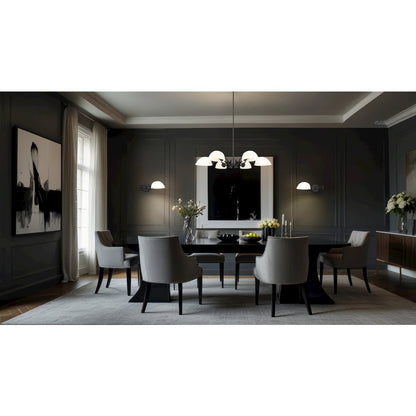 Z-Lite 6 Light Chandelier, Matte Black