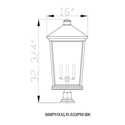 Z-Lite 4 Light Outdoor Pier Mounted Fixture