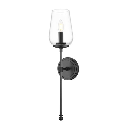 Z-Lite 1 Light Wall Sconce, Matte Black