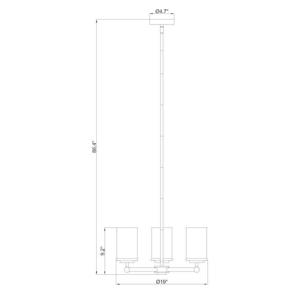 Z-Lite 3 Light Chandelier