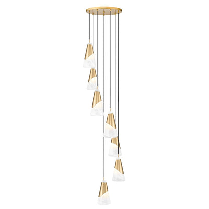 Z-Lite Aimie 7 Light Chandelier, Modern Gold