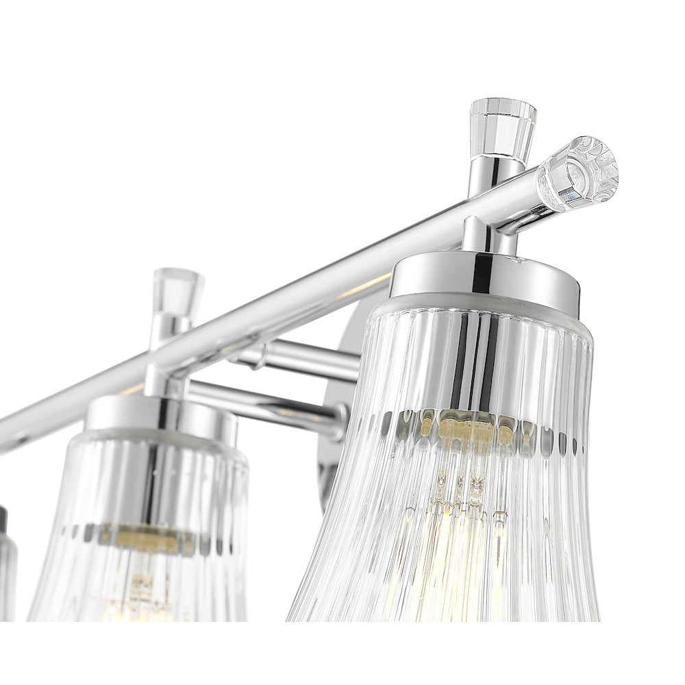 Z-Lite Belle 3 Light Vanity in Chrome color, Steel frame