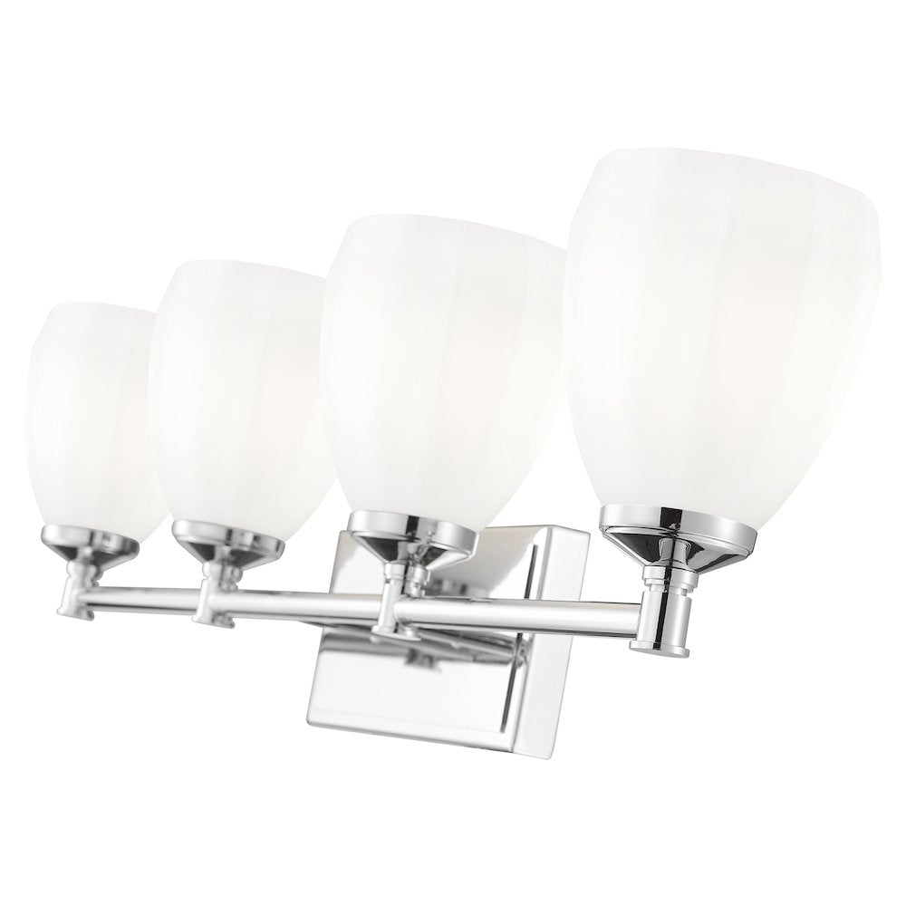 Z-Lite Oren 4 Light Vanity in Chrome  color, Steel frame