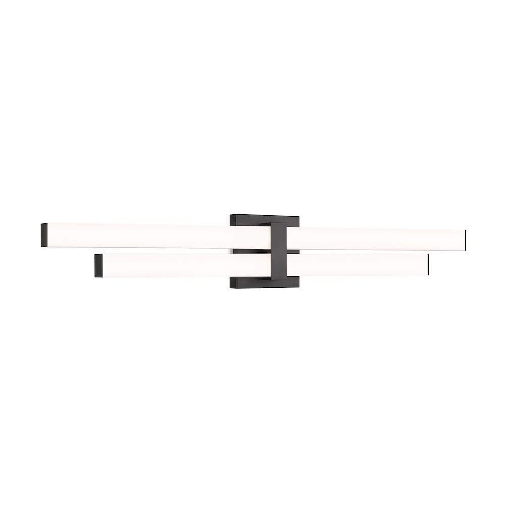 Z-Lite Zane 2 Light Vanity in Matte Black Frame Finish