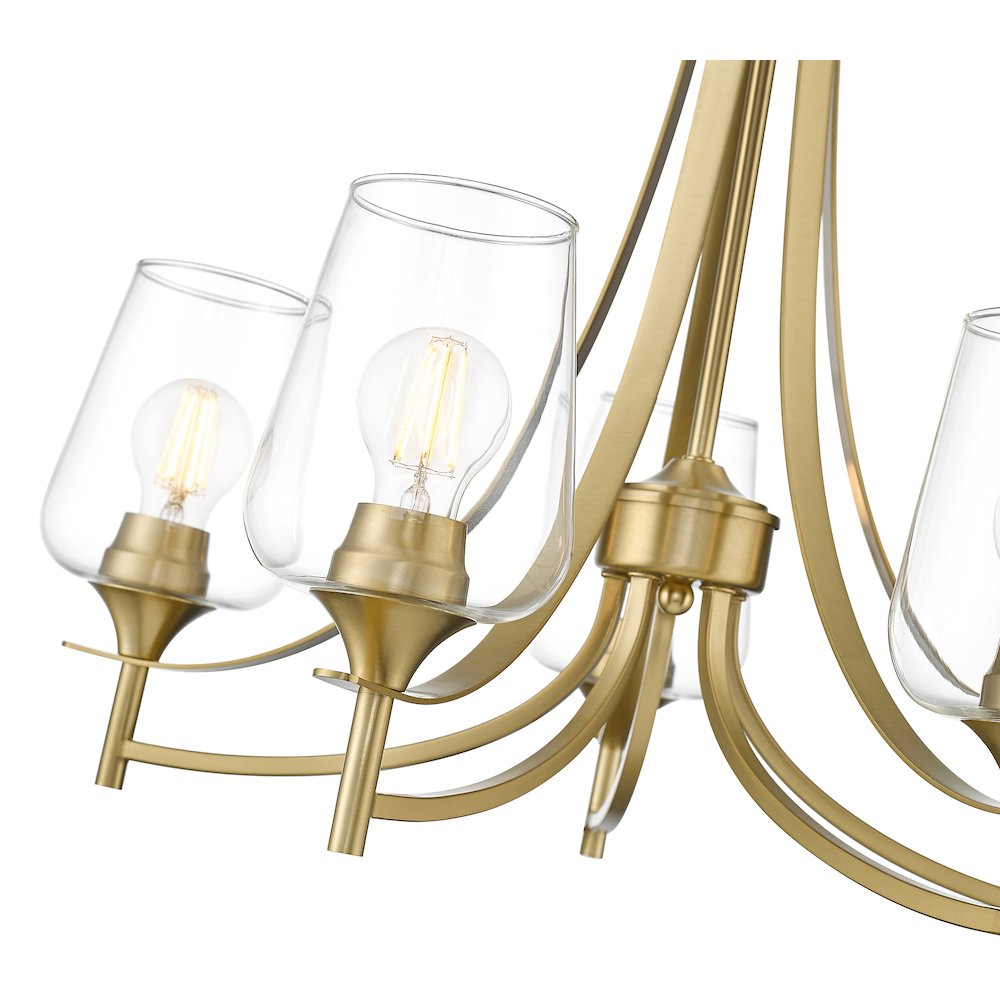 Z-Lite 5 Light Chandelier, Burnished Brass