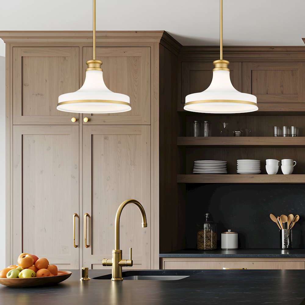 Z-Lite 1 Light Pendant, Modern Gold