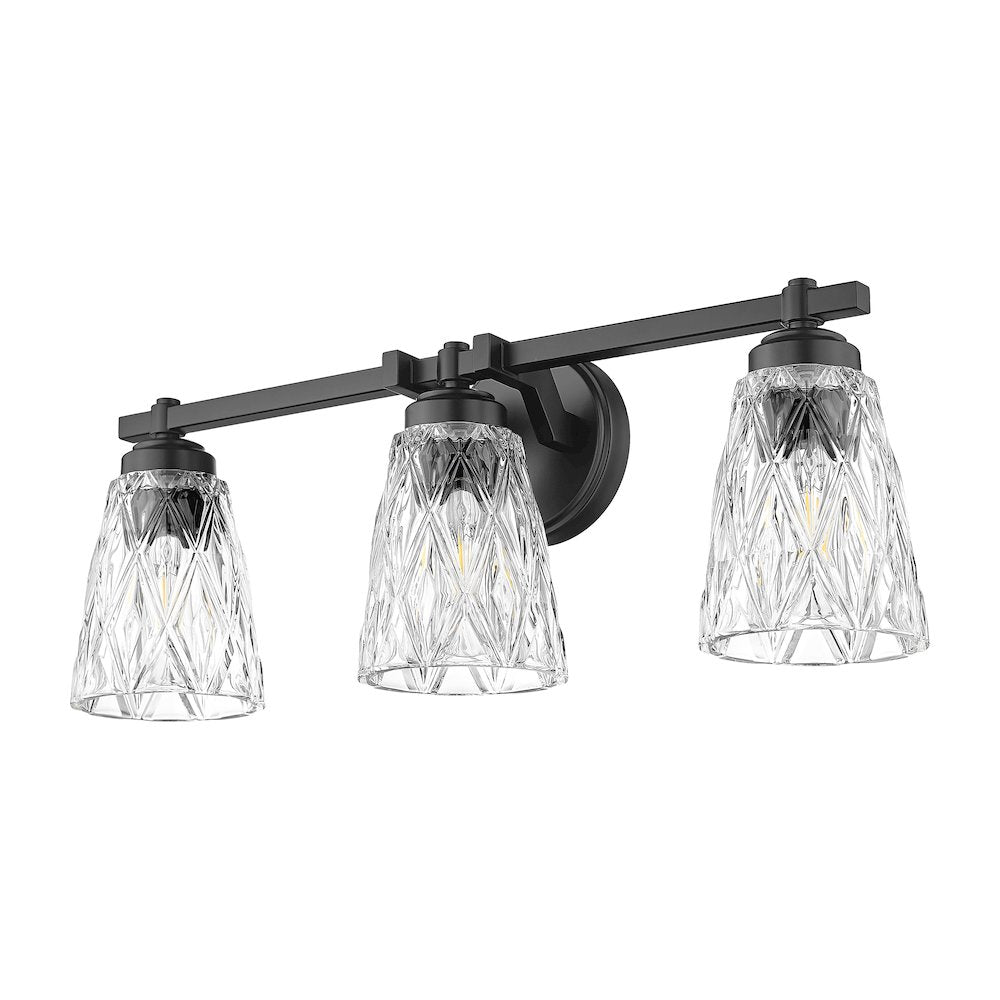 Z-Lite 3 Light Vanity, Matte Black