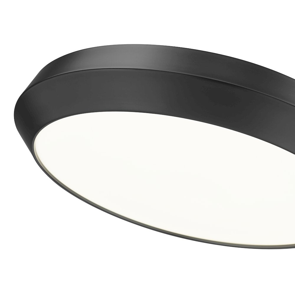 Z-Lite 1 Light Flush Mount, Matte Black