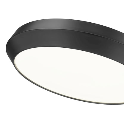 Z-Lite 1 Light Flush Mount, Matte Black