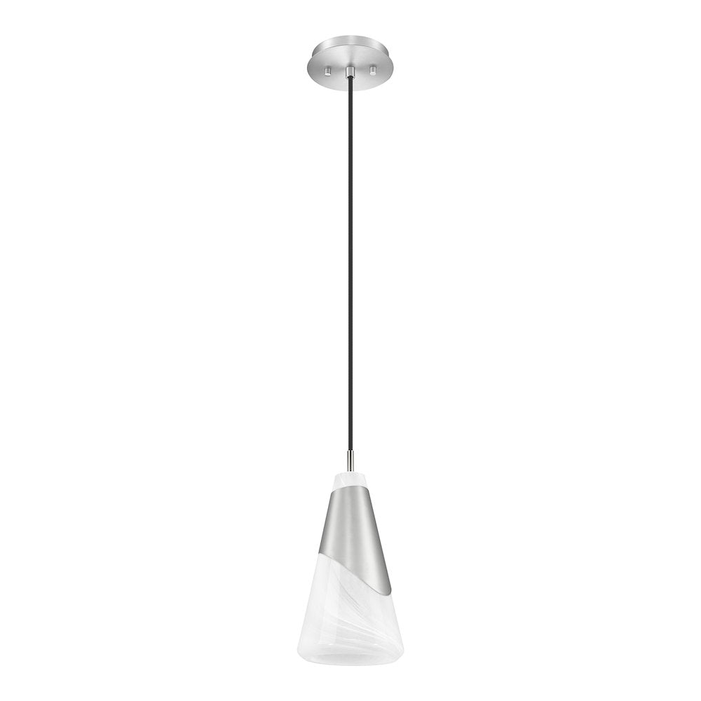 Z-Lite Aimie 1 Light Pendant, Brushed Nickel