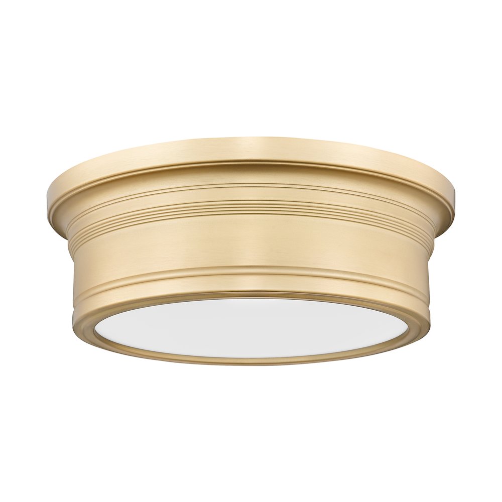Z-Lite 1 Light Flush Mount, Modern Gold
