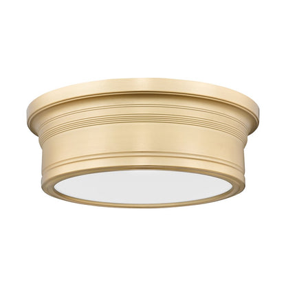 Z-Lite 1 Light Flush Mount, Modern Gold