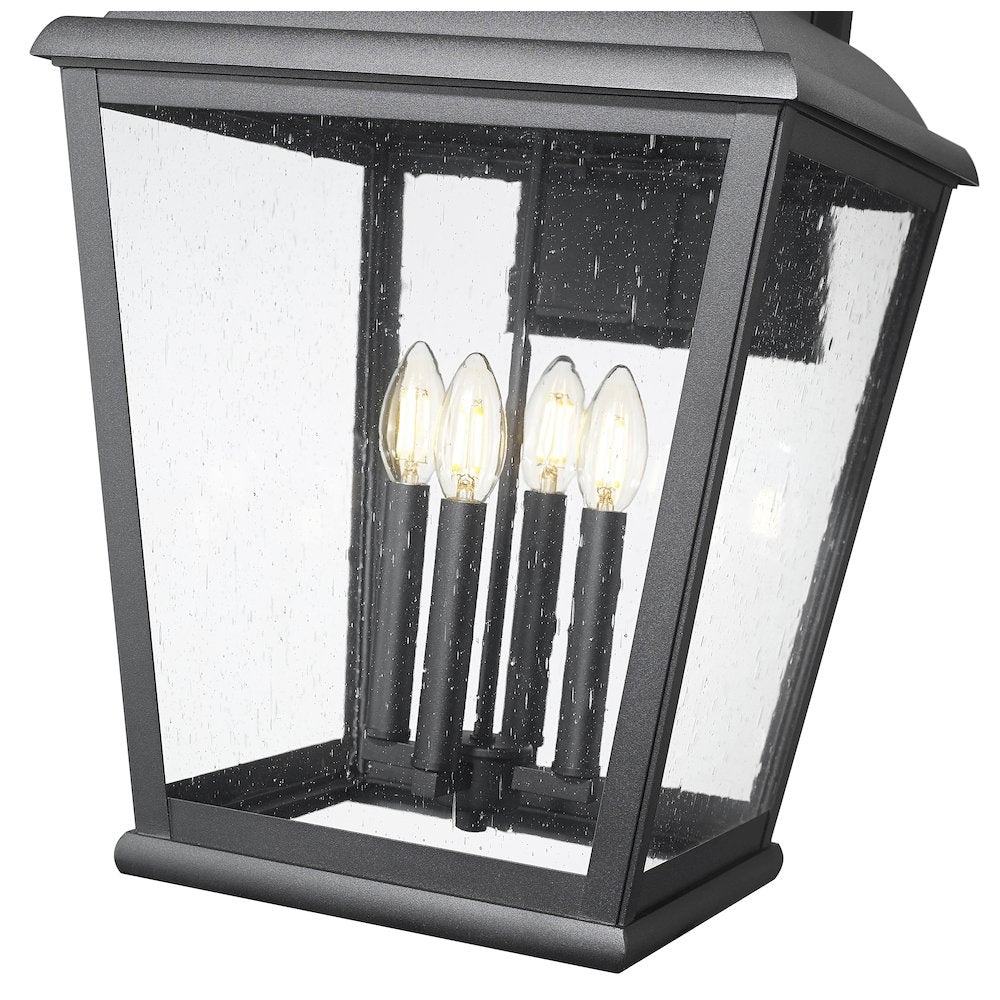 Z-Lite 4 Light Outdoor Wall Light, Sand Black