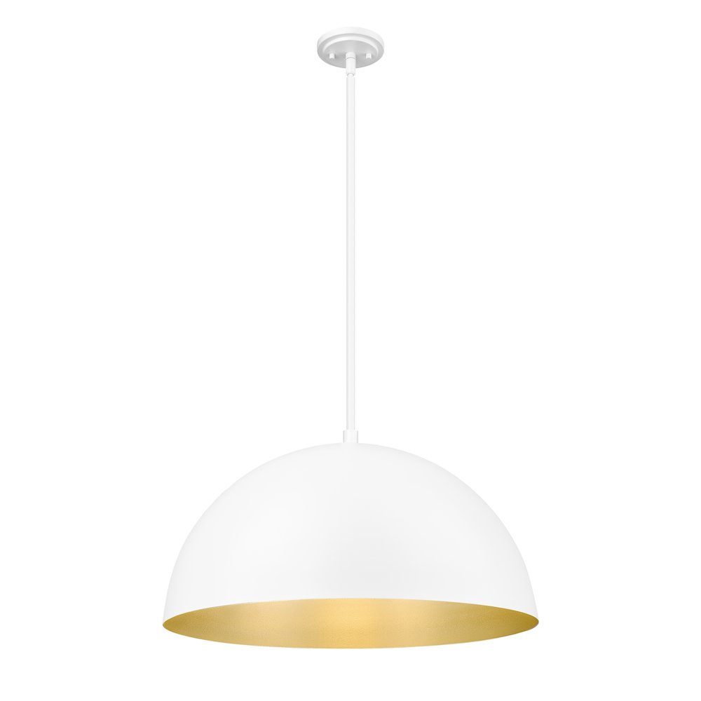 Z-Lite 3 Light Pendant, Matte White