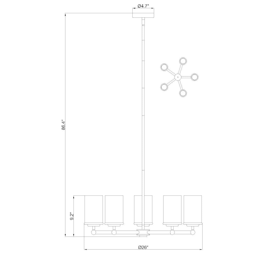 Z-Lite 5 Light Chandelier