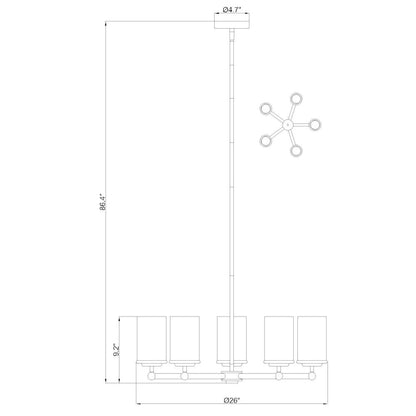 Z-Lite 5 Light Chandelier