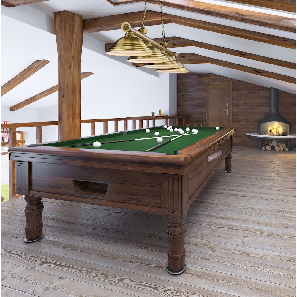 Z-Lite Cordon 4 Light Billiard, Steel Frame, Rubbed Brass Shade Color