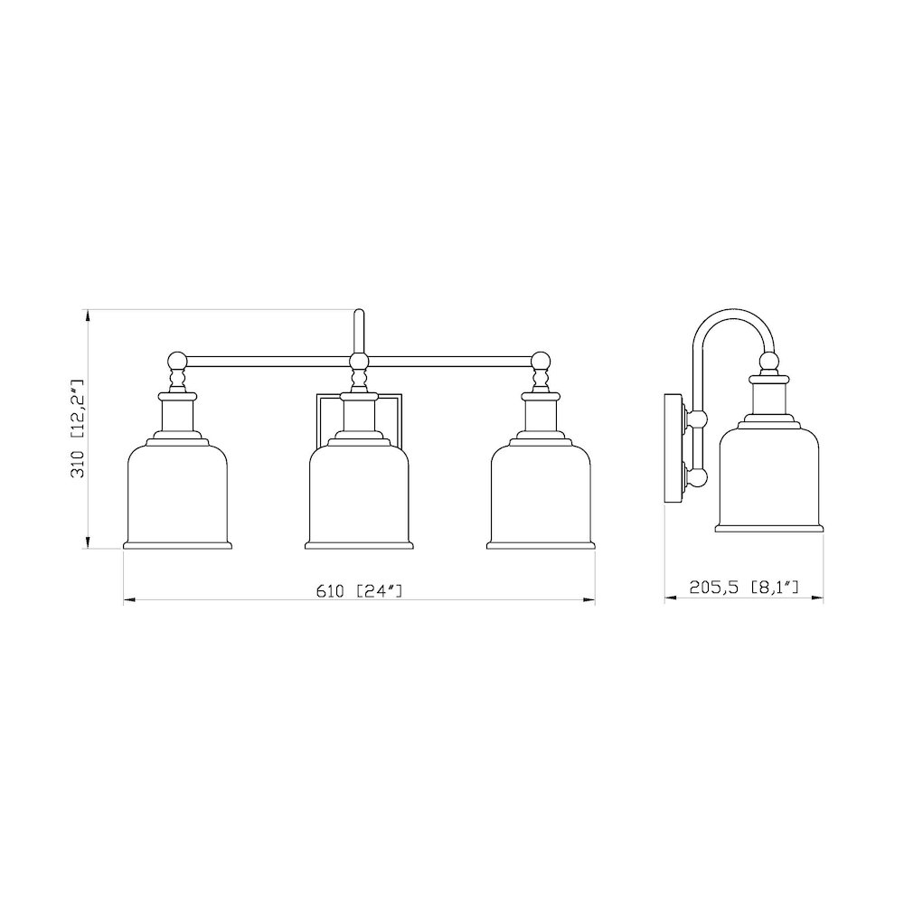 Z-Lite 3 Light Vanity