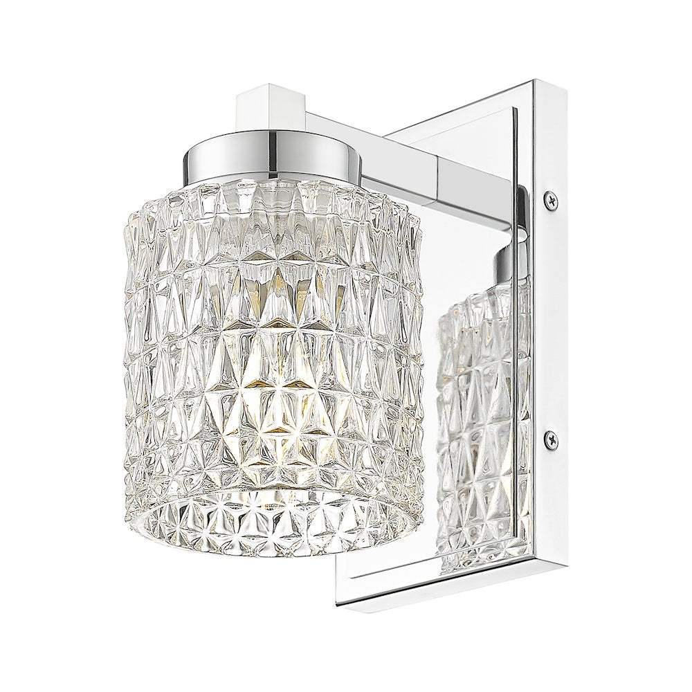 Z-Lite 1 Light Wall Sconce, Chrome