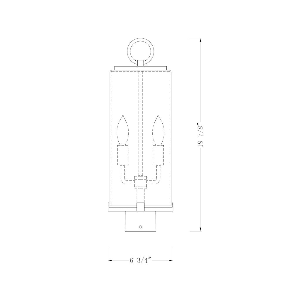 Z-Lite 2 Light Outdoor Post Mount Fixture