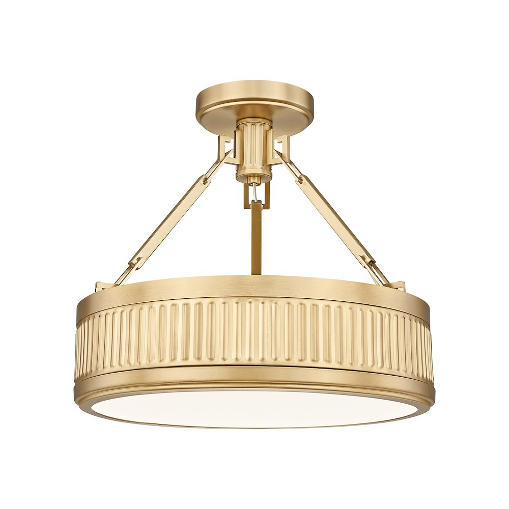 Z-Lite 1 Light Semi Flush Mount, Modern Gold