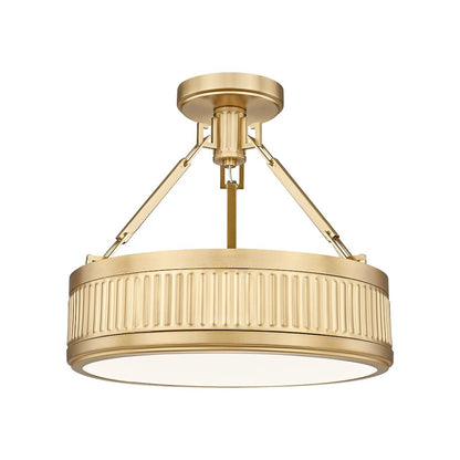 Z-Lite 1 Light Semi Flush Mount, Modern Gold
