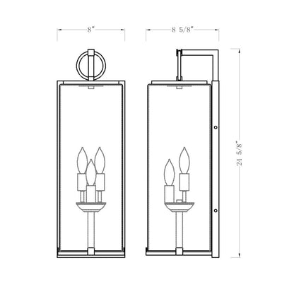 Z-Lite 3 Light Outdoor Wall Light