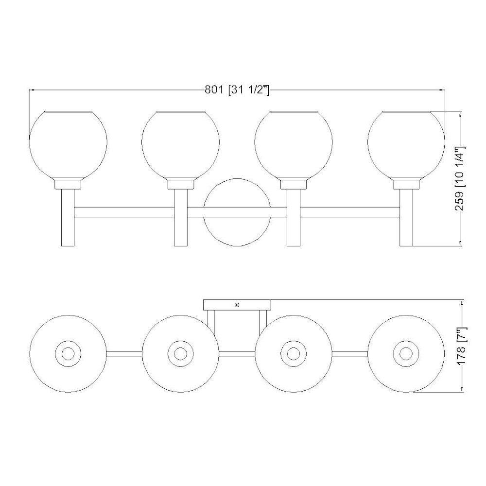 Z-Lite 4 Light Vanity
