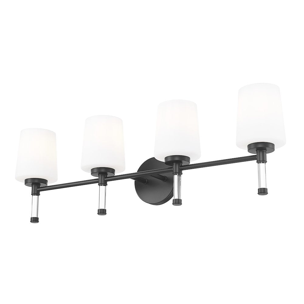 Z-Lite 4 Light Vanity, Matte Black
