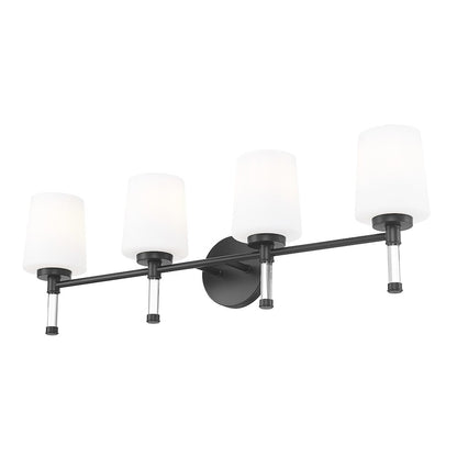 Z-Lite 4 Light Vanity, Matte Black