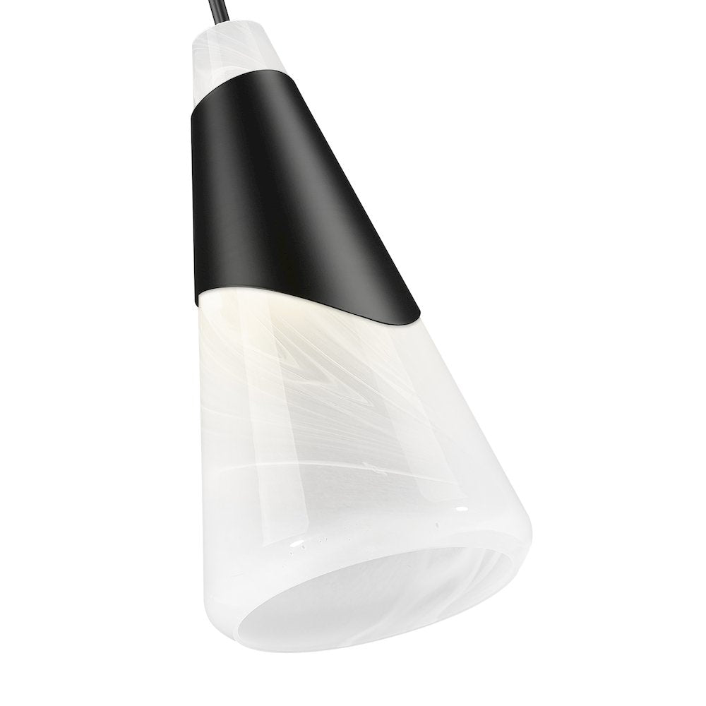 Z-Lite Aimie 1 Light Pendant, Matte Black