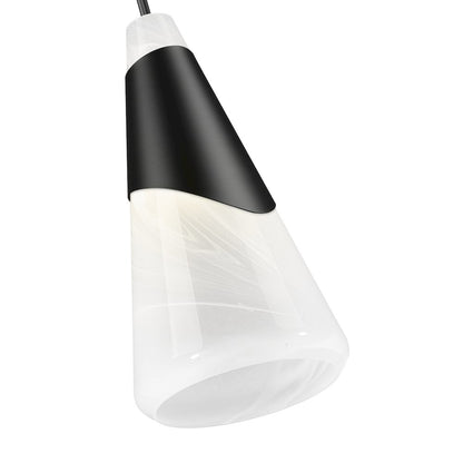 Z-Lite Aimie 1 Light Pendant, Matte Black
