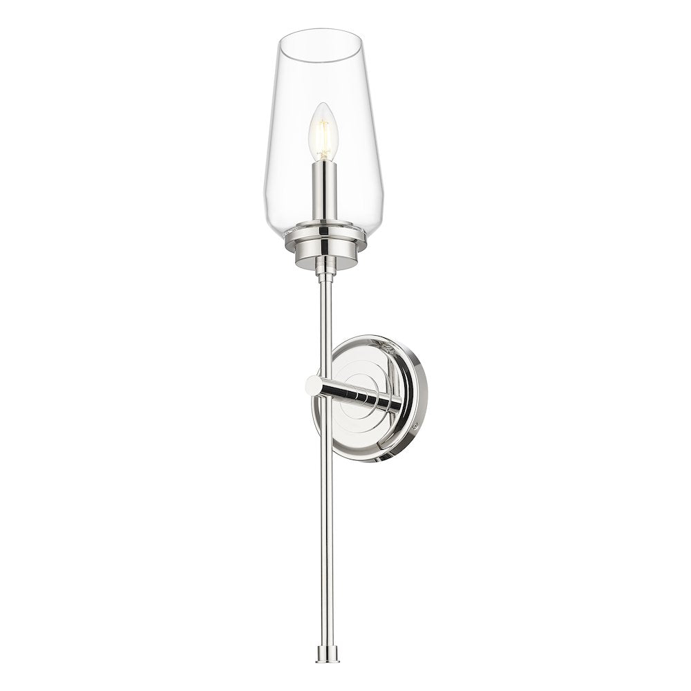 Z-Lite 1 Light Wall Sconce, Polished Nickel