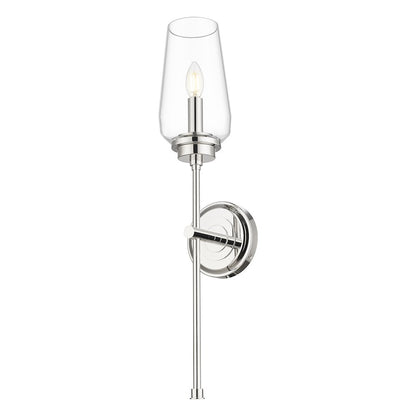 Z-Lite 1 Light Wall Sconce, Polished Nickel