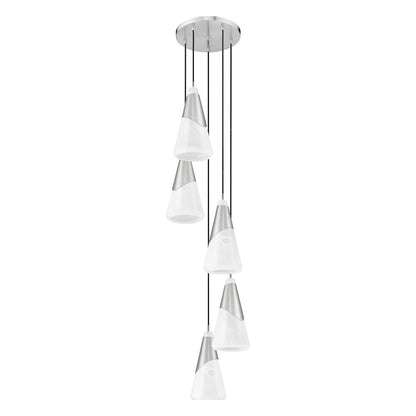 Z-Lite Aimie 5 Light Chandelier, Brushed Nickel