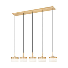 Z-Lite 5 Light Linear Chandelier, Modern Gold