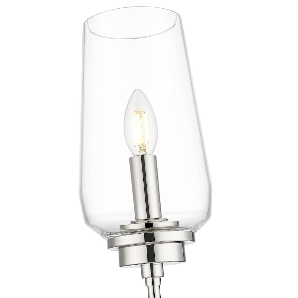 Z-Lite 1 Light Wall Sconce, Polished Nickel