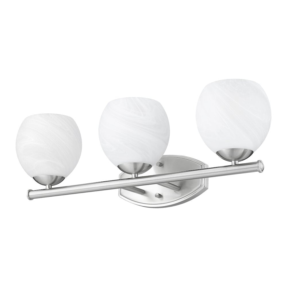 Z-Lite 3 Light Vanity, Brushed Nickel