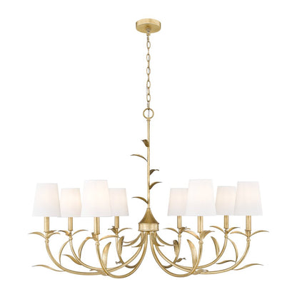 Z-Lite 8 Light Chandelier, Gold Leaf