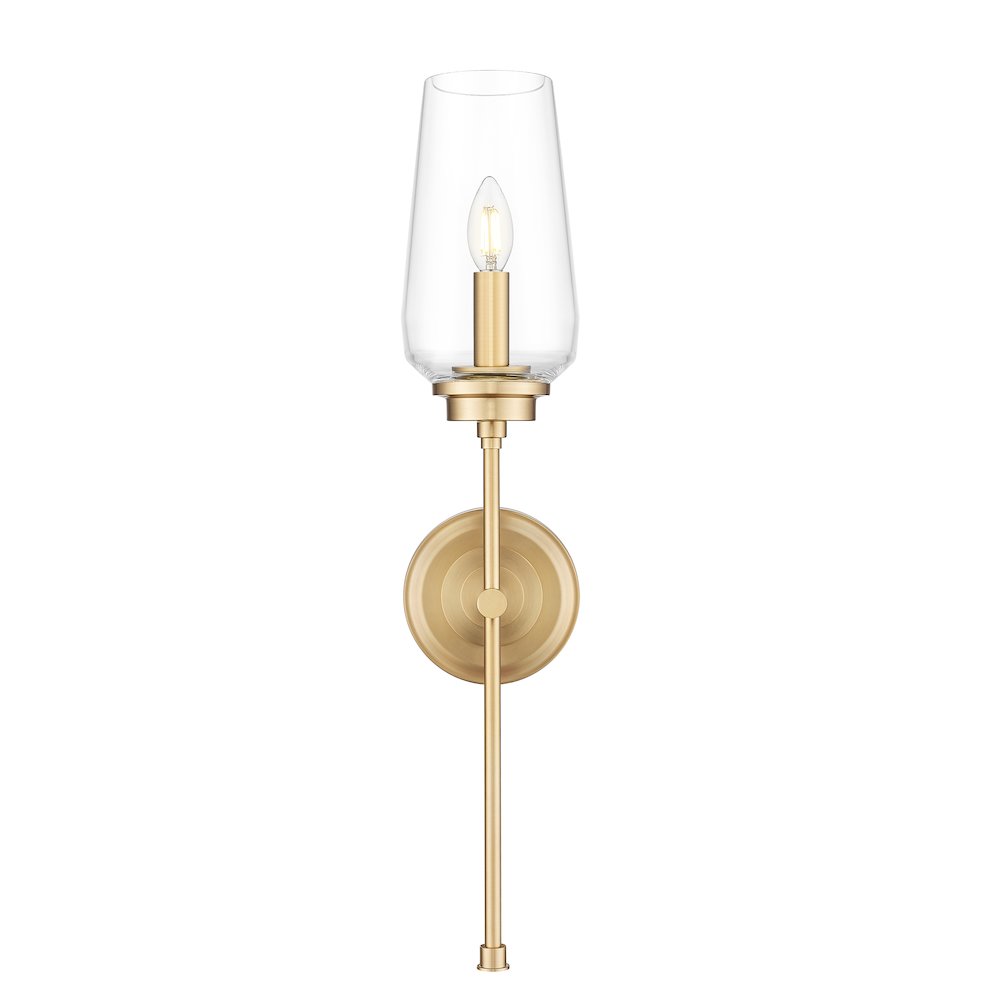 Z-Lite 1 Light Wall Sconce, Modern Gold