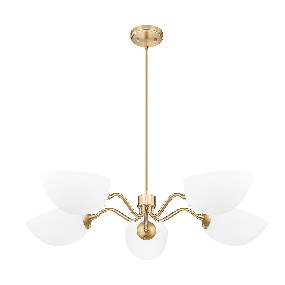 Z-Lite 5 Light Chandelier, Modern Gold