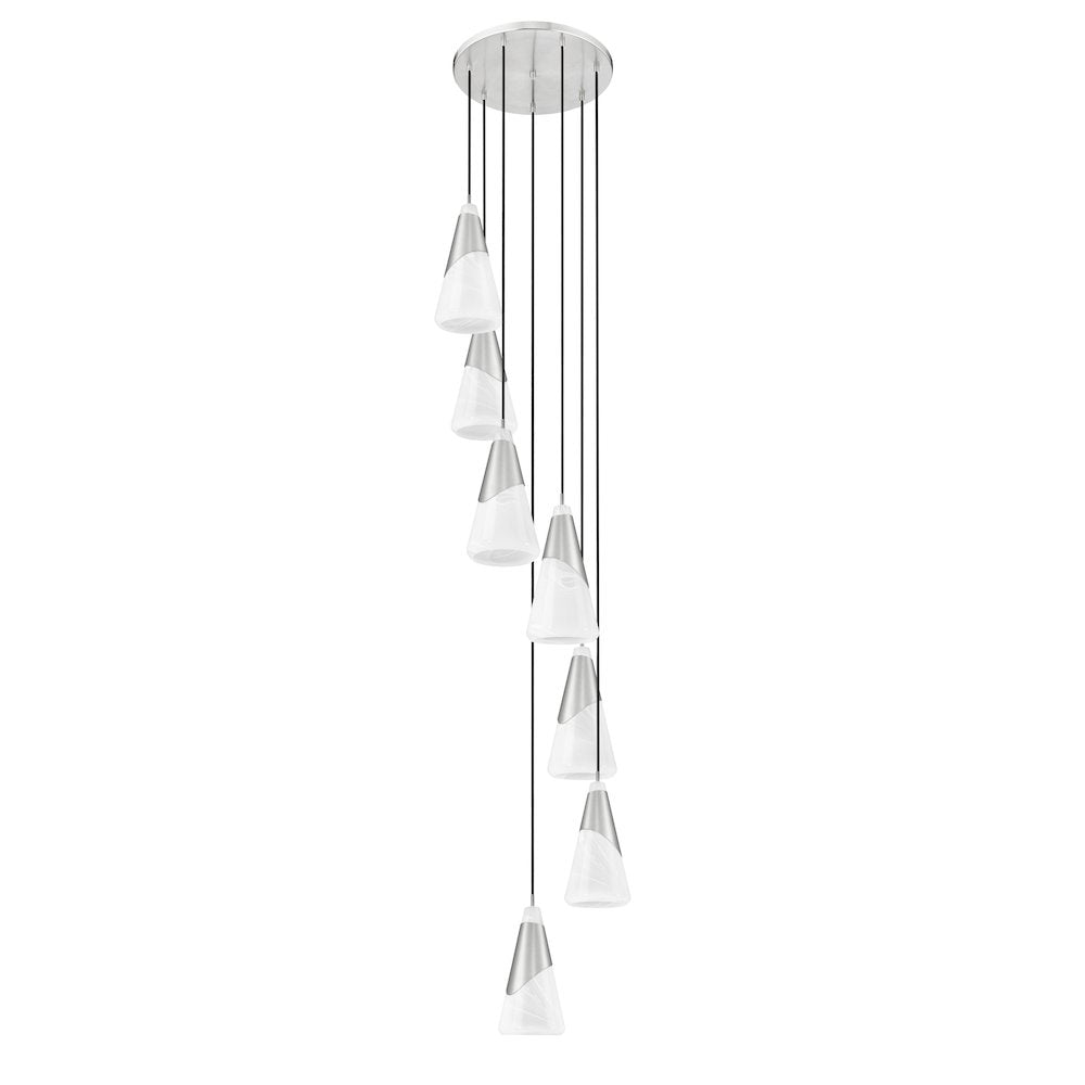 Z-Lite Aimie 7 Light Chandelier, Brushed Nickel