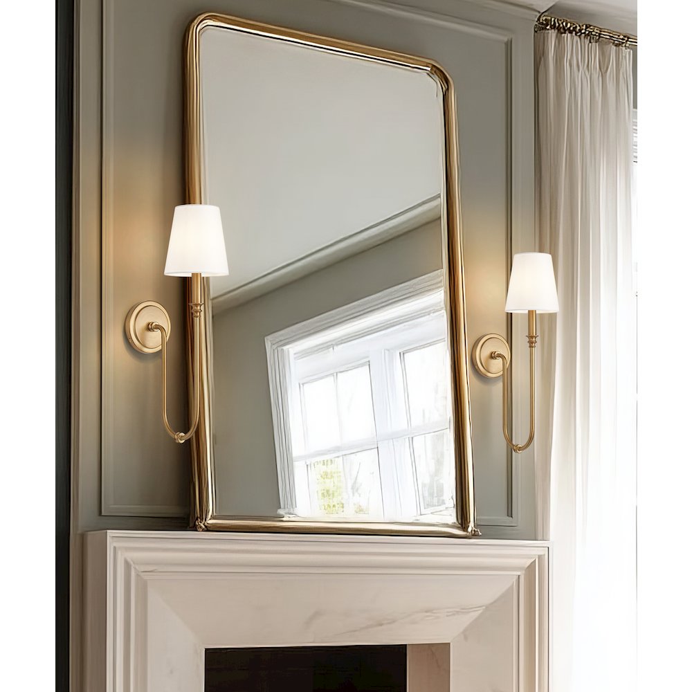 Z-Lite 1 Light Wall Sconce, Rubbed Brass