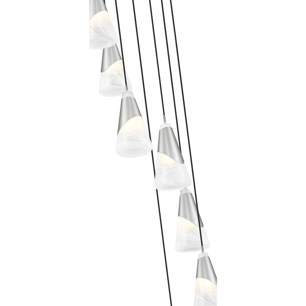 Z-Lite Aimie 7 Light Chandelier, Brushed Nickel