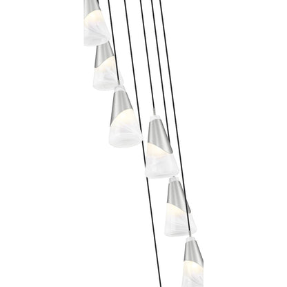 Z-Lite Aimie 7 Light Chandelier, Brushed Nickel