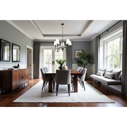Z-Lite 5 Light Chandelier, Matte Black