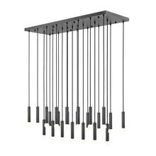 Z-Lite Stari 23 Light Linear Chandelier in Matte Black color, Steel frame